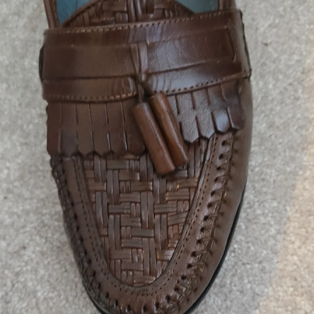 Nunn Bush Brown Leather Loafers with Moccasin Stitching